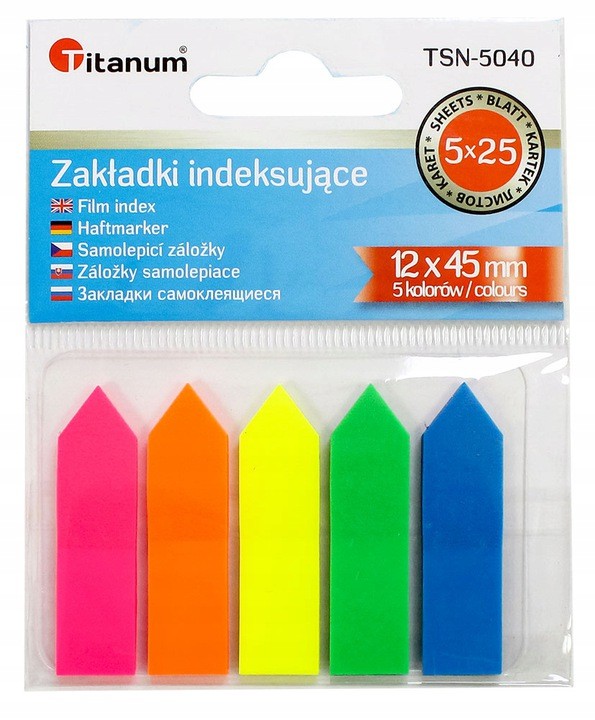 

Zakładki indeksujące strzałki fluo