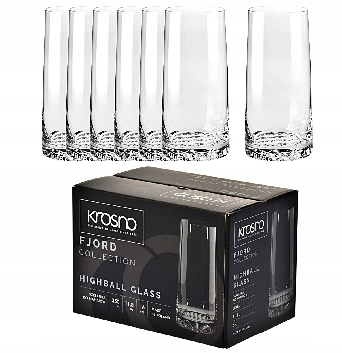 

Krosno Zestaw 6 Szklanek Long Drink Fjord Wysokie
