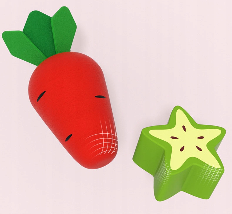 GRA LOGICZNA ZRĘCZNOŚCIOWA SORTER MARCHEWKI I ROBACZKI MONTESSORI Wysokość produktu 9 cm