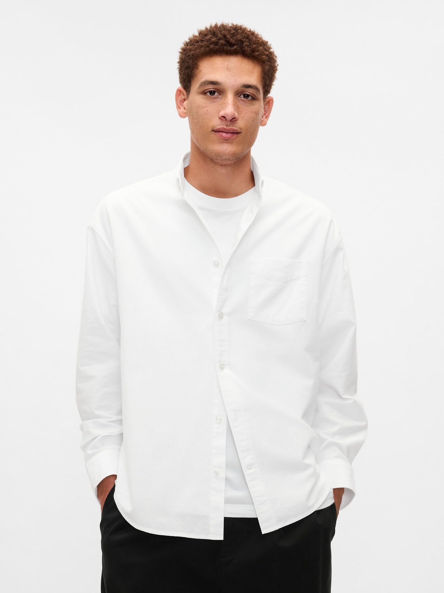 Gap Oversize košile Oxford Big Shirt bílá