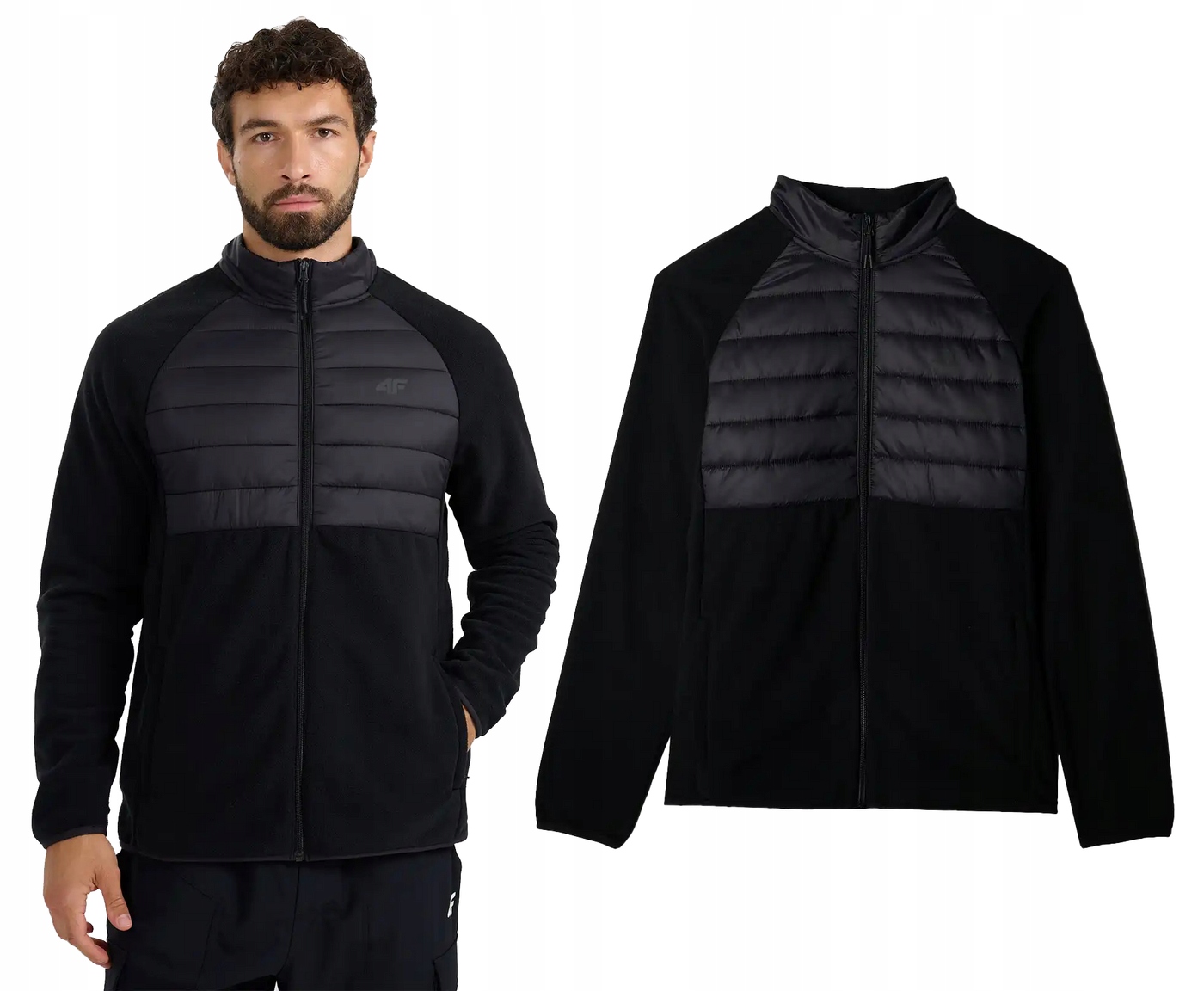 Polar pánská 4F mikina s se stojáčkem a teplým zipem M415 černá 3XL