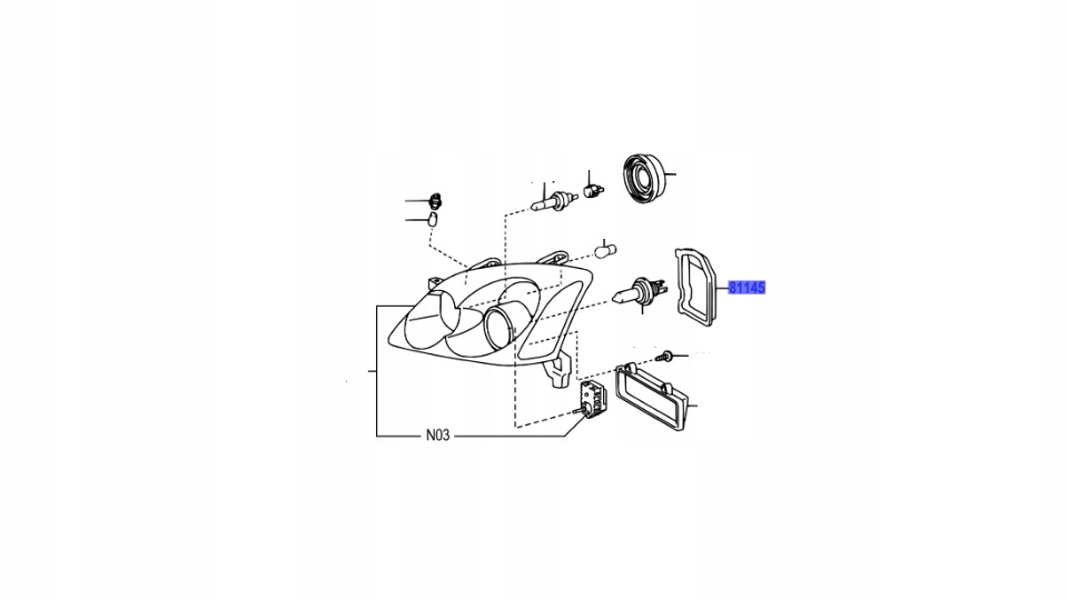 TOYOTA OE 81175-05160 ZAŚLEPKA OSŁONA REFLEKTORA Stan opakowania oryginalne