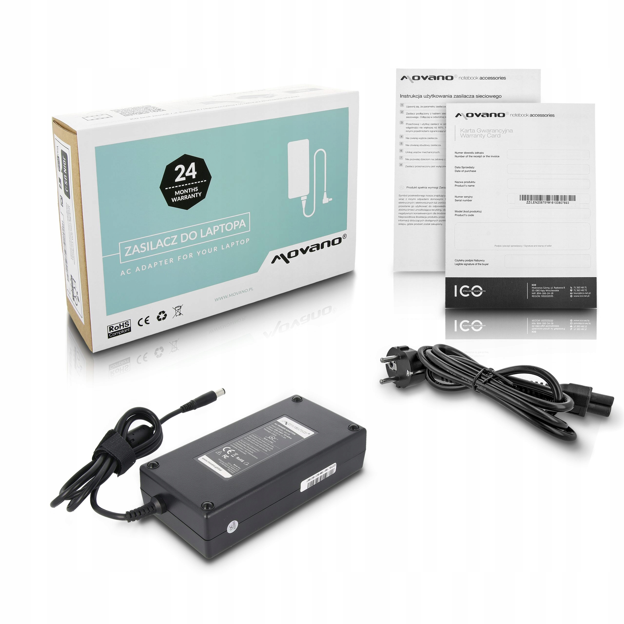 

Zasilacz Movano 19.5v 11.8a 7.4x5.0 230W do Dell
