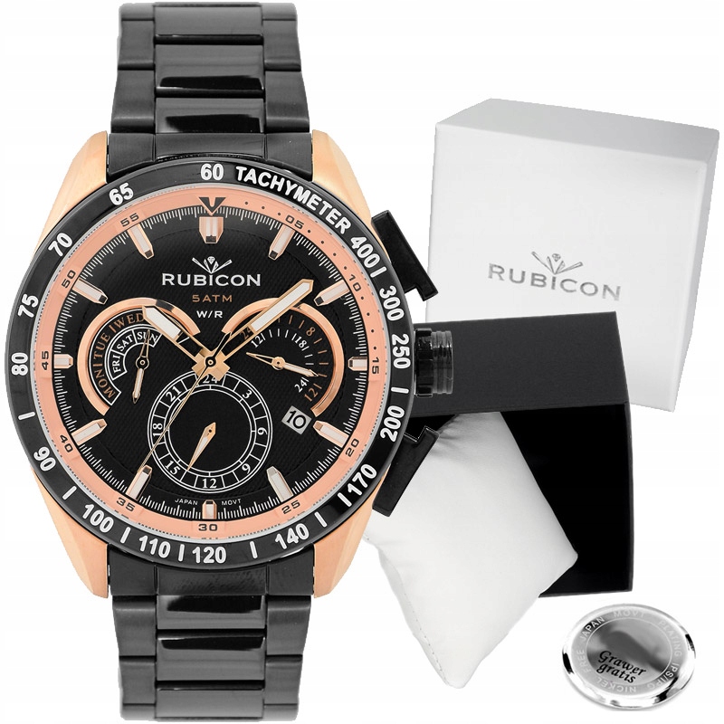 Pánské hodinky Rubicon Command RNDD56 -1B Krabička