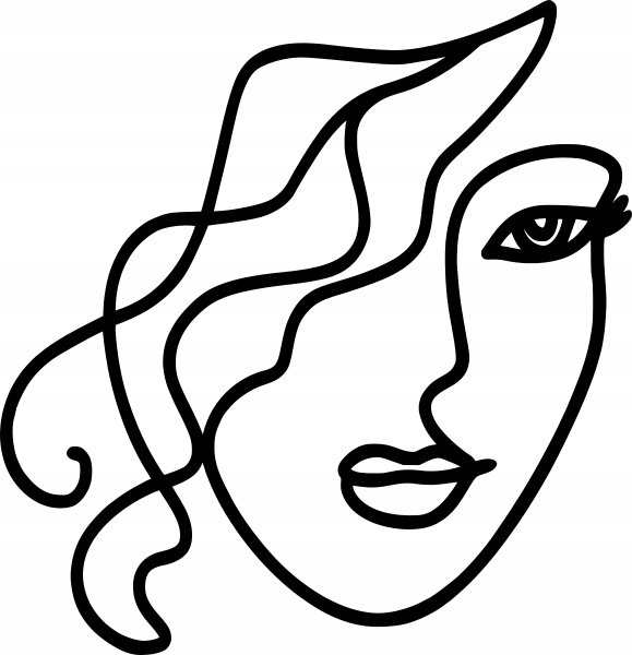 TOPPER NA BOK TORTU TWARZ LINIA RYSY KOBIETA LINEARNY AKRYLOWE LUSTRO