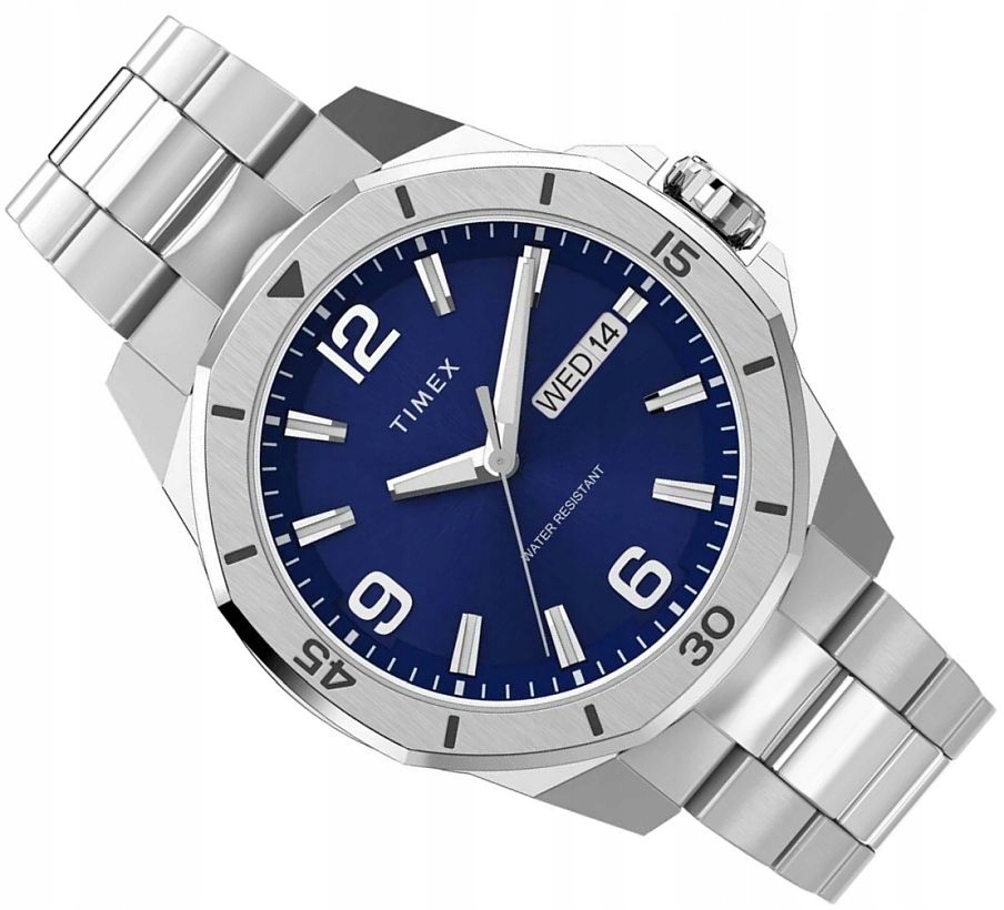 Pánské Hodinky Timex TW2W79500 Elegantní Modré S Datumovkou Luma 46 mm