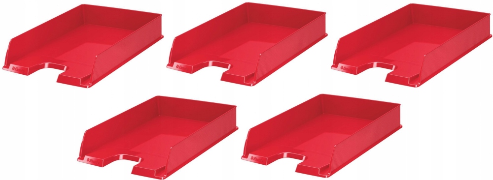 5x Półka na dokumenty A4 szufladka tacka czerwona Kod producenta 623607