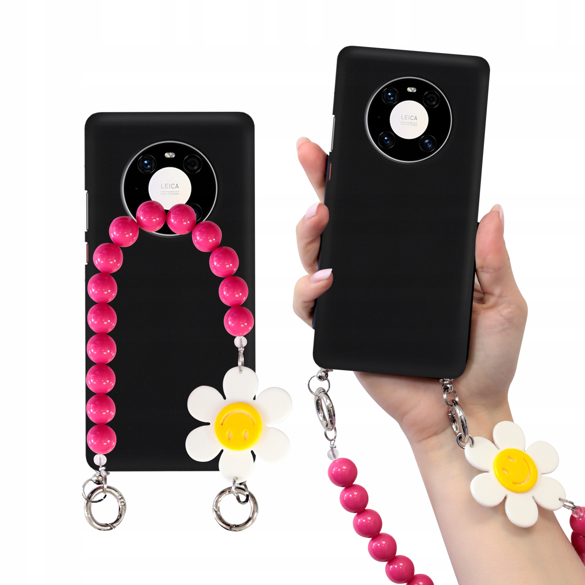 Etui Mat Do Huawei Mate 40 Stokrotka Malina Uchwyt