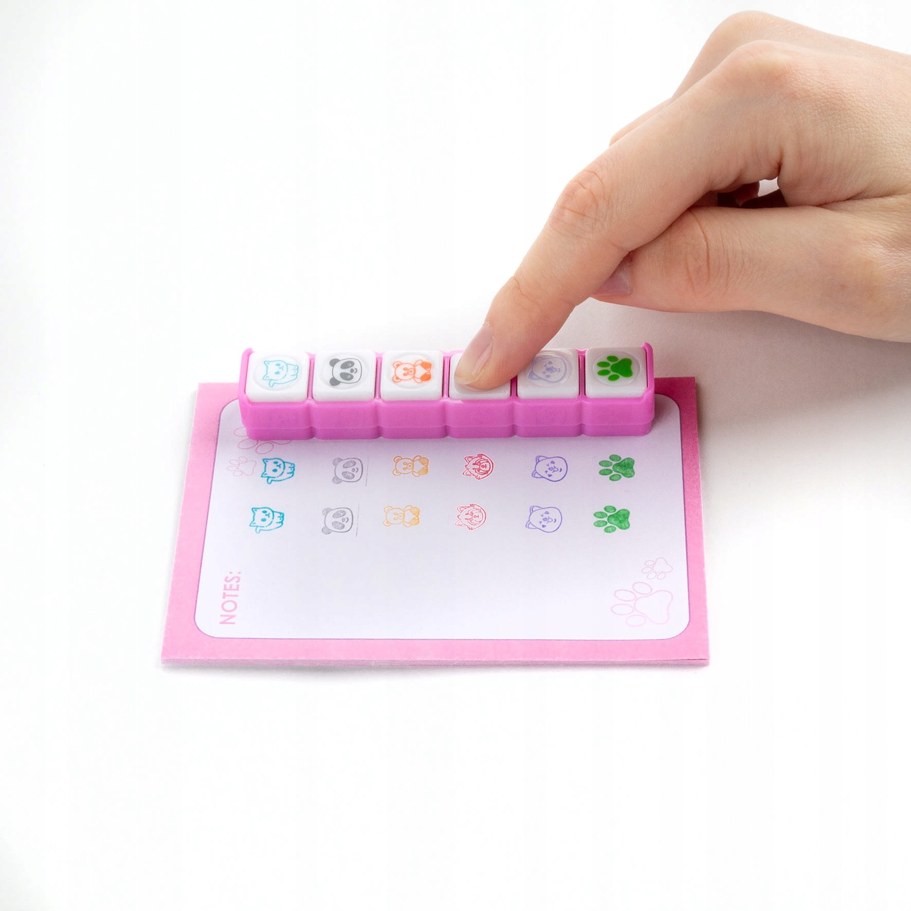 KIDEA Stemple kompaktowe 6 kolorów Słodziak pieczątki stempelki dla dzieci Marka Kidea