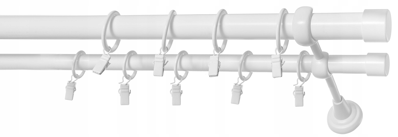

Karnisz biały czarny sufitowy podwójny 25mm 300 cm