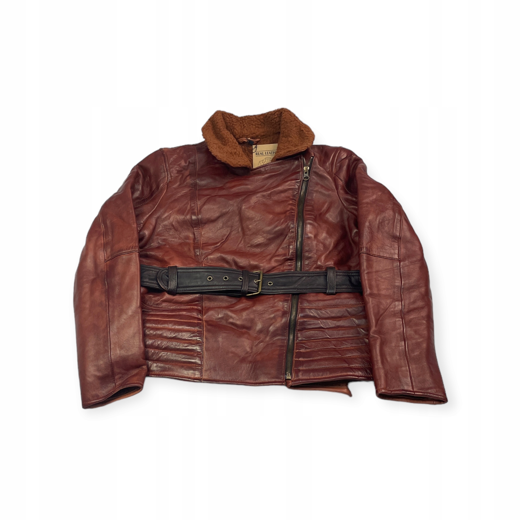 Dámská kožená bunda ramoneska Real Leather S