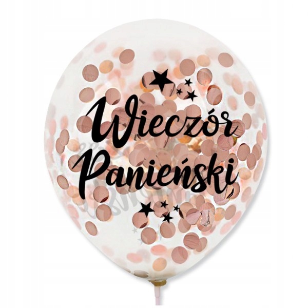 

Balon przeźroczysty Wieczór Panieński z konfetti