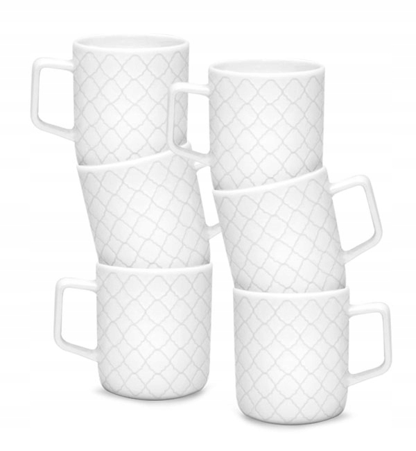

Lubiana Marrakesz Biały 6 x Kubek 400 ML Porcelana