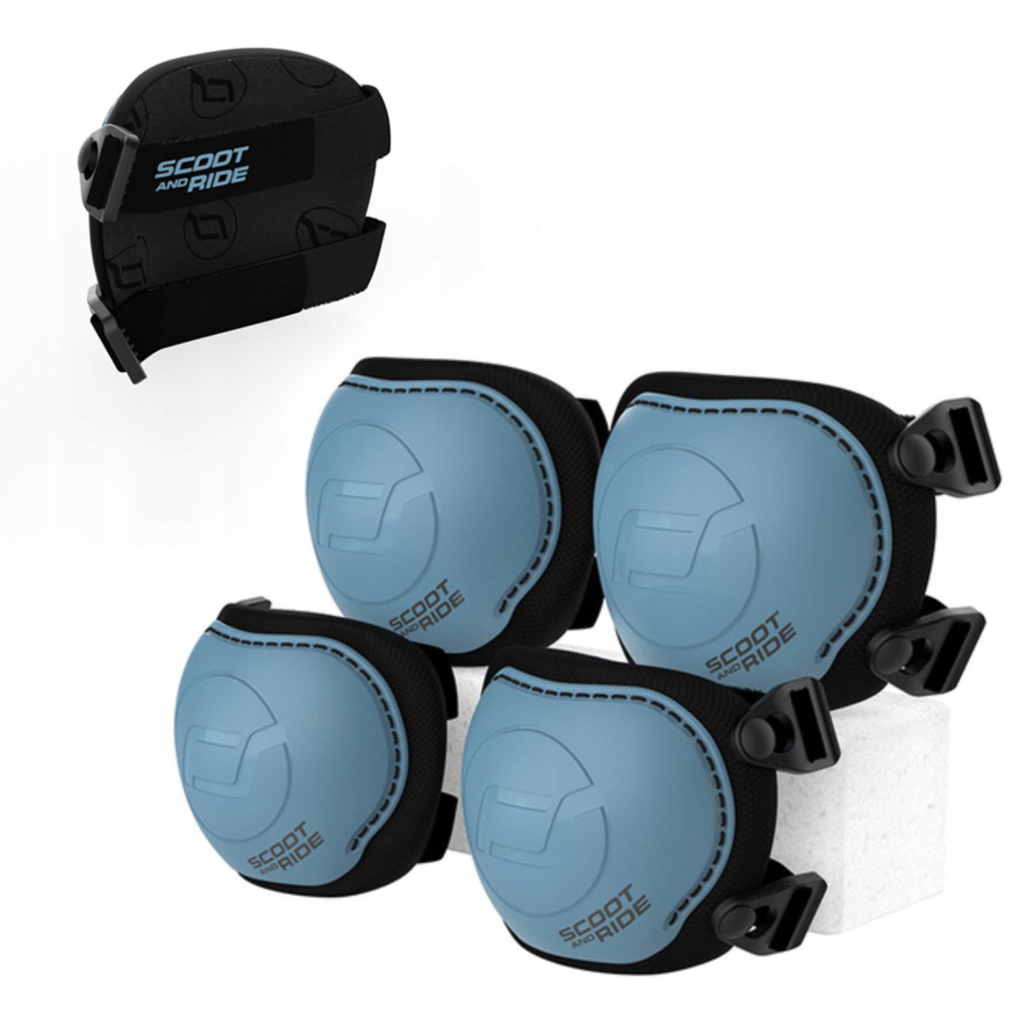 Scoot and Ride Ochraniacze dla Dzieci na Kolana na Łokcie rozm. S Steel