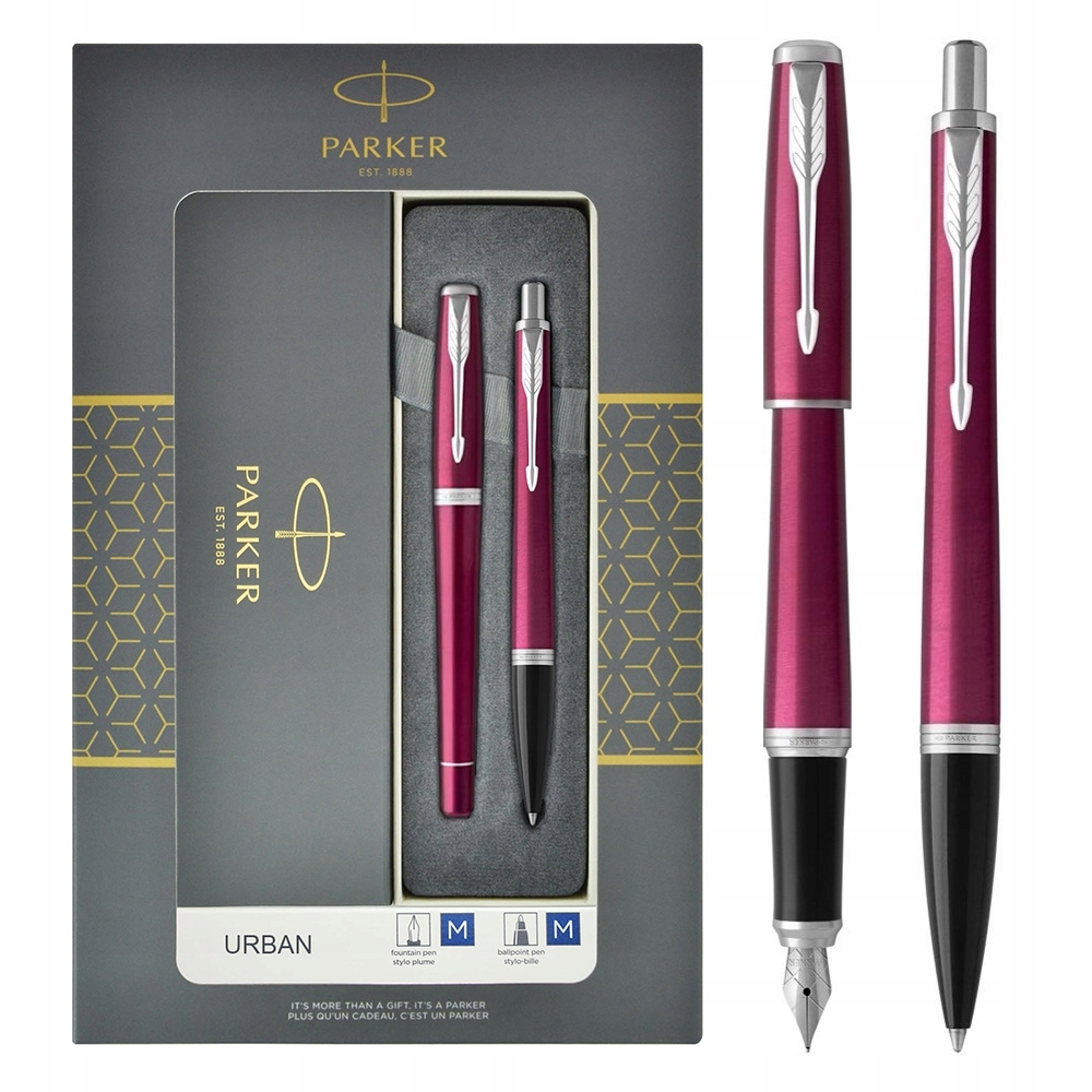 Komplet Parker Urban Pióro Długopis Różowe Ct