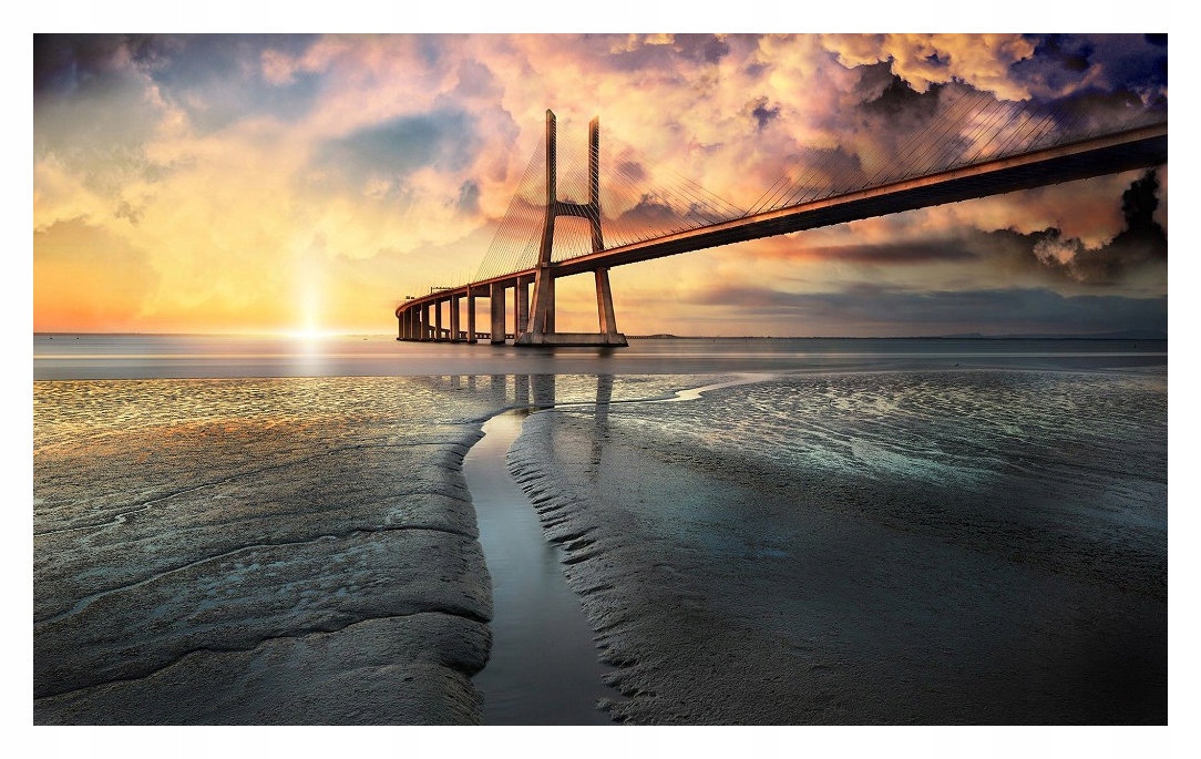 Fototapeta Most vo svetle Vinylová rana horizont 208x146 lepidlo