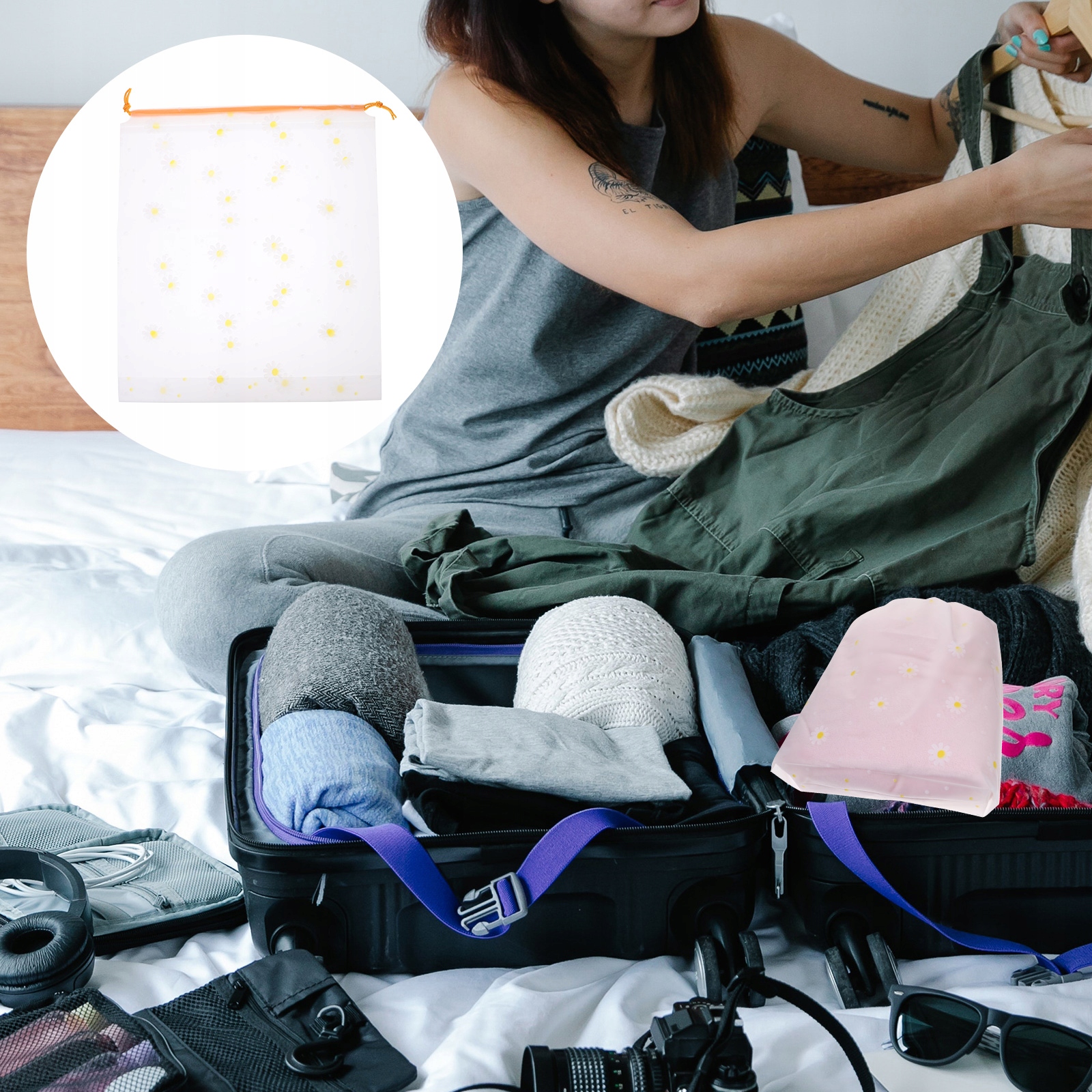 TORBA DO PRZECHOWYWANIA ORGANIZER WALIZKI PODRÓŻ 20 Materiał dominujący inny