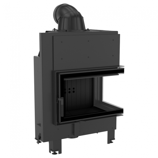 Kominek Wkład Kominkowy narożny Mbm 10 prawy Black