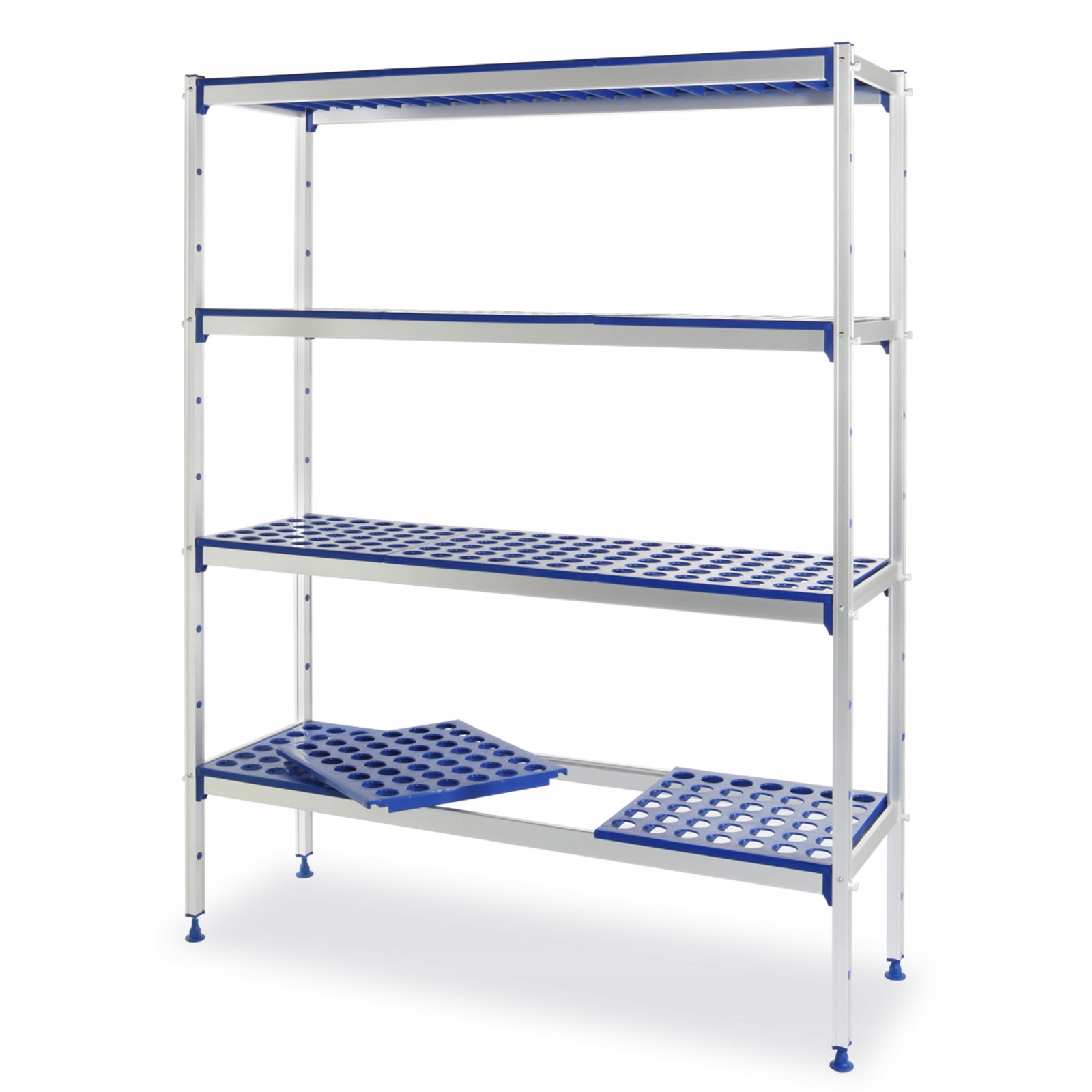 Gastronomický Azurový Skladový Regál Pro Použití Z Pevného Plastu
