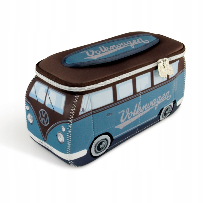 Brisa Kosmetická taška neoprenová Vw T1 Bus Petrol/Hnědá Velká