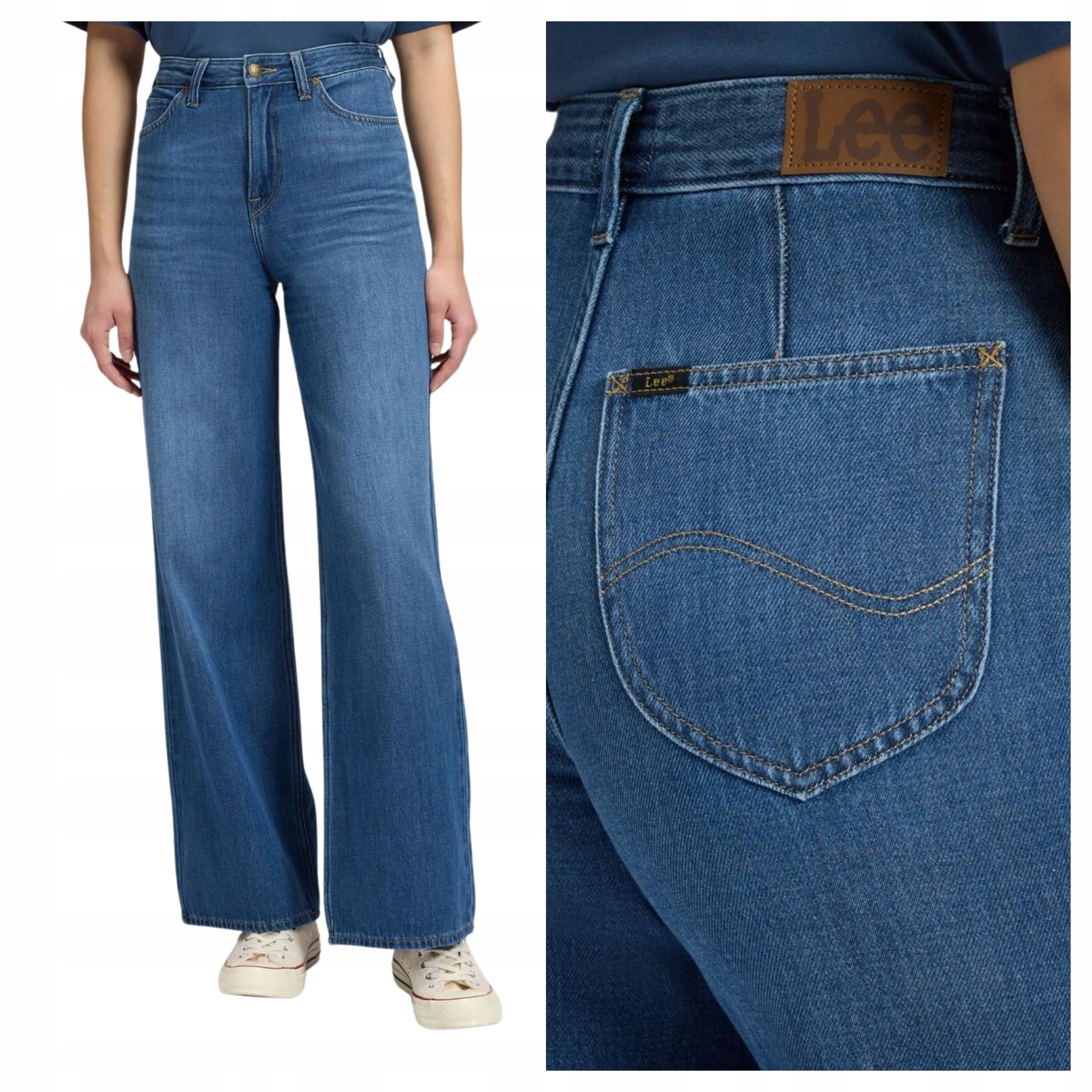 Dámské džínové kalhoty Lee Stella Loose Fit Modré W30 L31