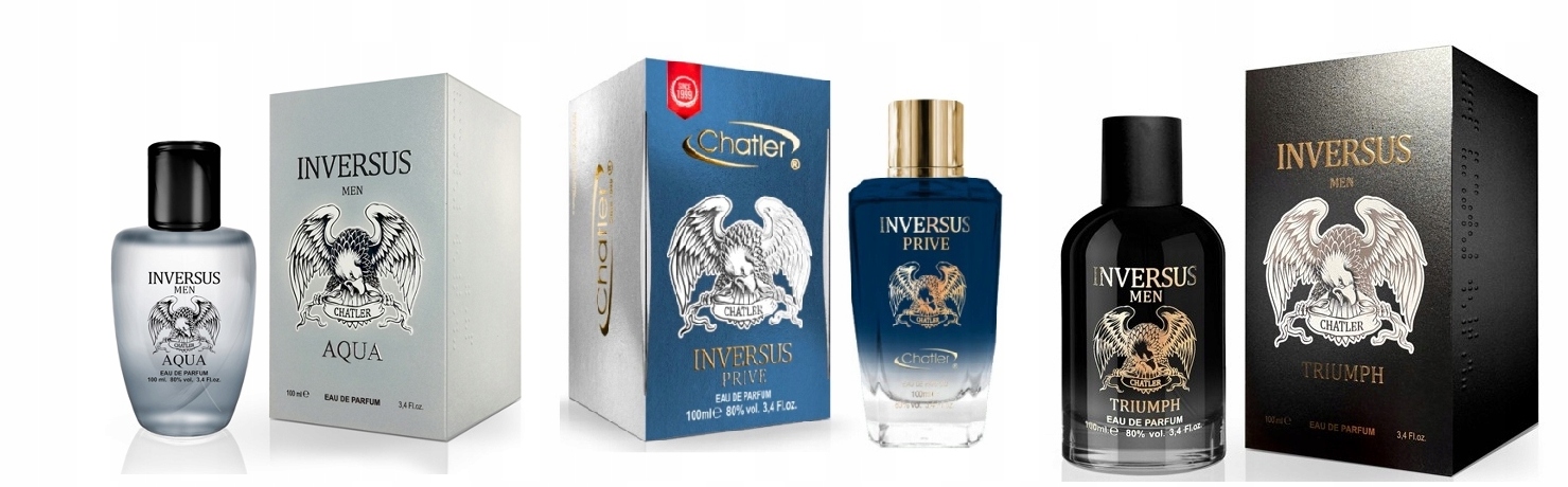 Chatler Inversus Aqua +Prive+ Triumph 3x100 ml parfémovaná voda pro muže
