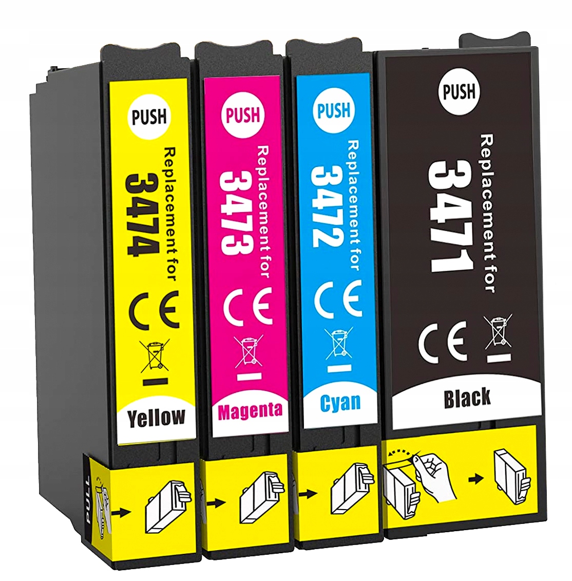 

4x Tusze Do Epson WF-3720DWF WF-3725DWF T3471