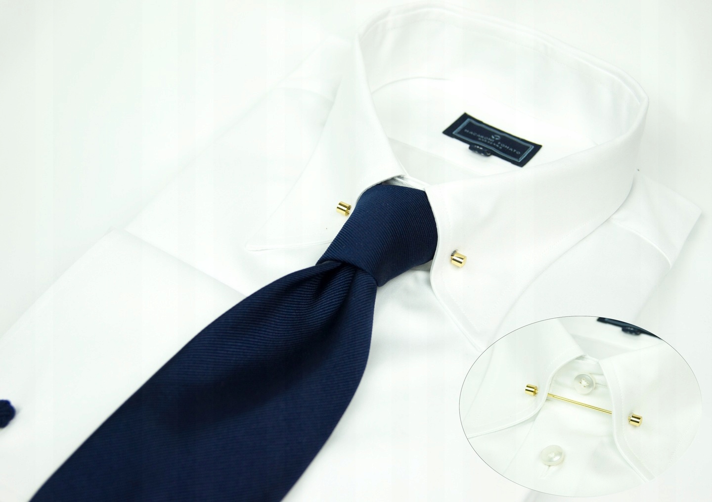 Szpilka do kołnierzyka Pin collar Bar Gold Długość 65 mm