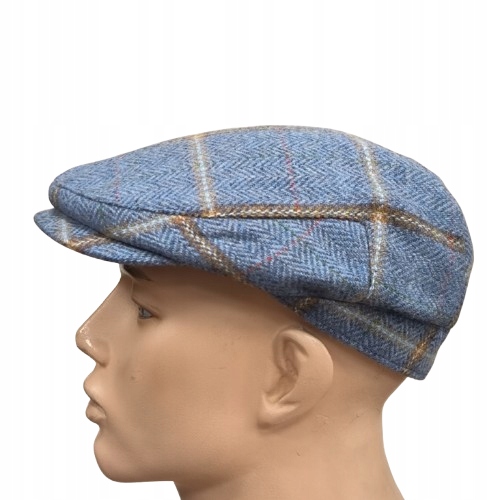 Rafael barevný pánský vlněný zimní klobouček, jarní, podzimní, kostkovaný