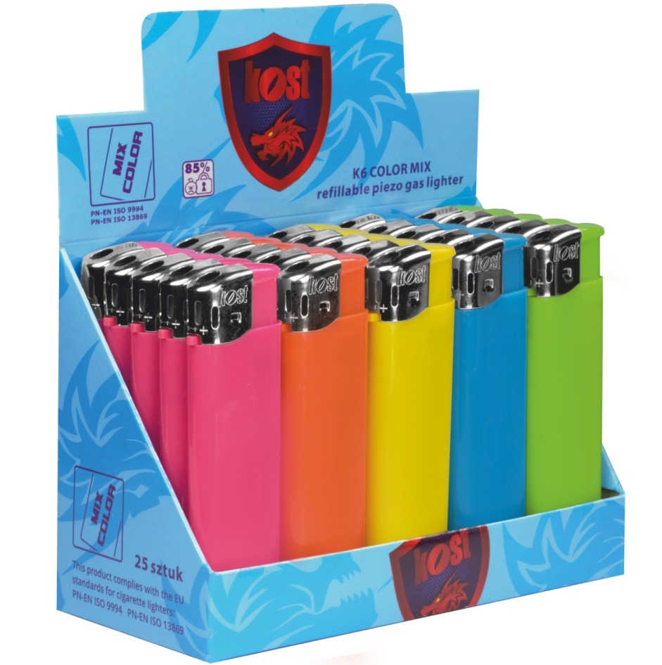 Zapalniczka Gazowa Piezoelektryczna Kost Piezo - 25 sztuk (K6)