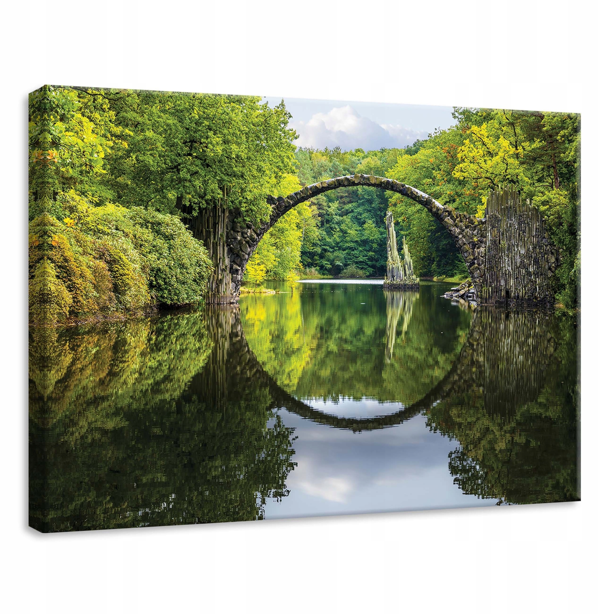 Obraz 70x50 Rakotzbücke Ďábelský most Kromlau Německo odraz ve vodě