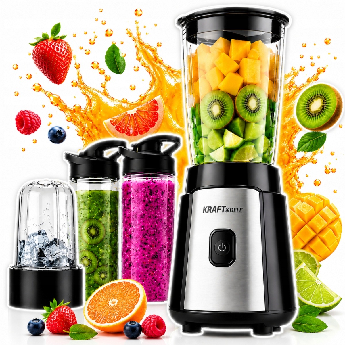 Stolní Mixér 1500 W Mixér Na Smoothie A Ledové Koktejly Mlýnek 2 Lahve