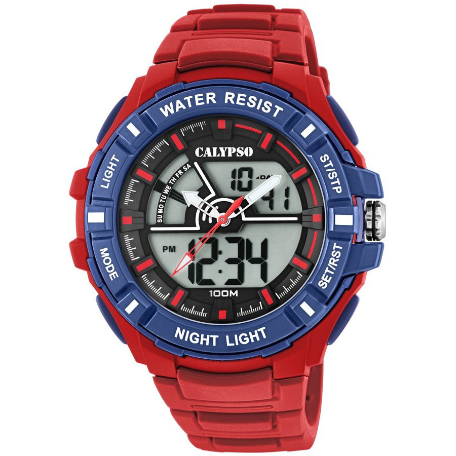 Pánské Hodinky Calypso K5769-3 červený pásek