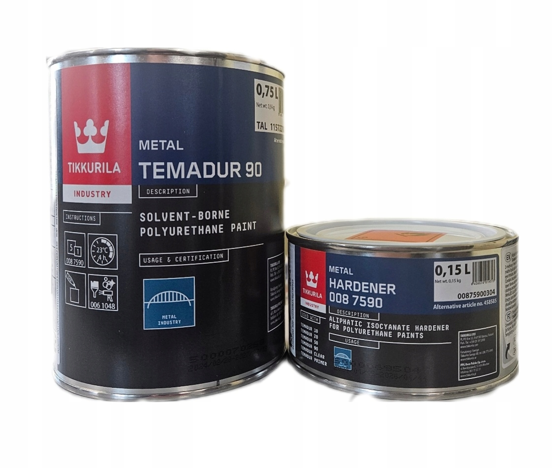 Tikkurila Temadur 90 1L [tal] Farba poliuretanowa do metalu