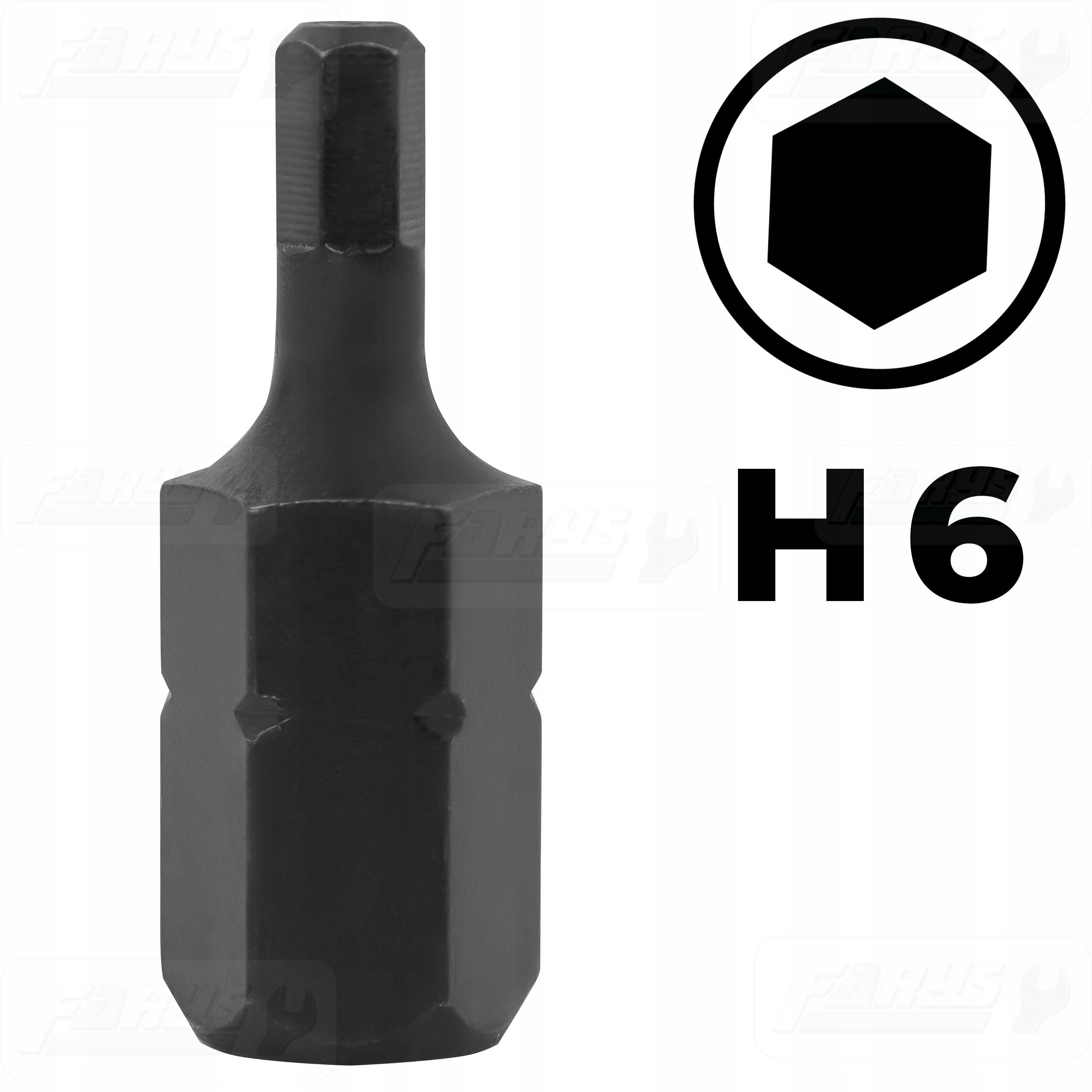Bit Imbus H6 Końcówka Grot Hex 10mm Długość 30mm Stal S2 FR0450 Farys