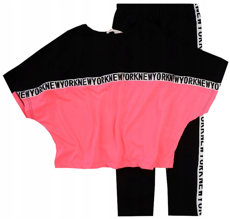 

Komplet Zestaw Crop Top Rybaczki neon 152 H500E