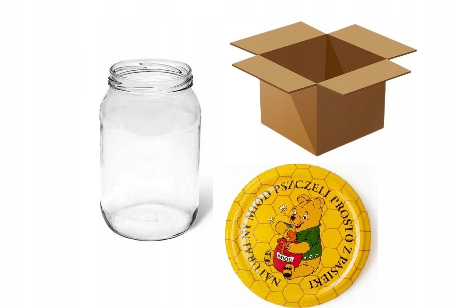 

16x słoik 900ml zakrętka miód Miś