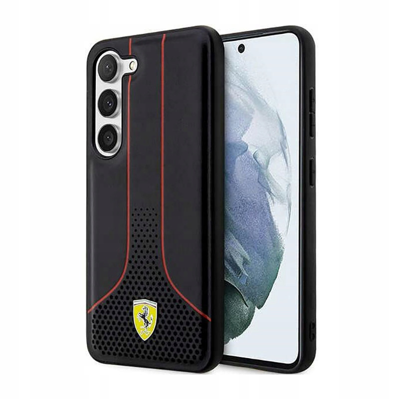 Ferrari Perforated 296P Collection – Pouzdro pro Samsung Galaxy S23+ (černé)