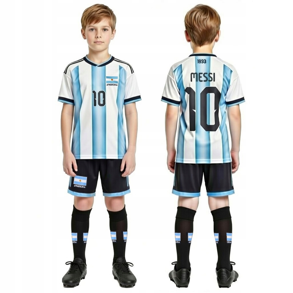 Strój Piłkarski Numer 10 zestaw 3w1 z getrami dla małego kibica 134 cm