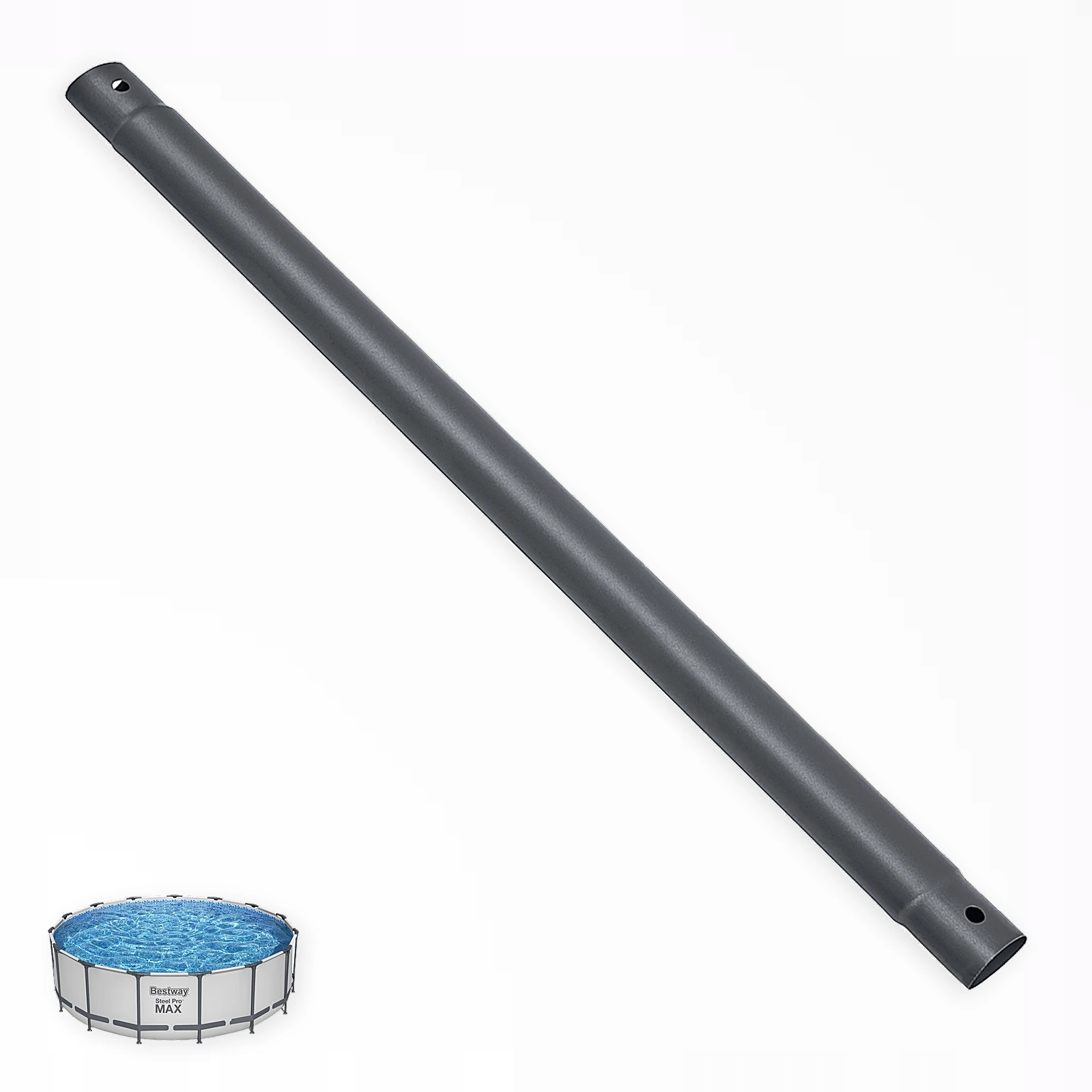 Šedá horizontální trubka Steel Pro Max Bestway kulatý filtrační 56786 pro