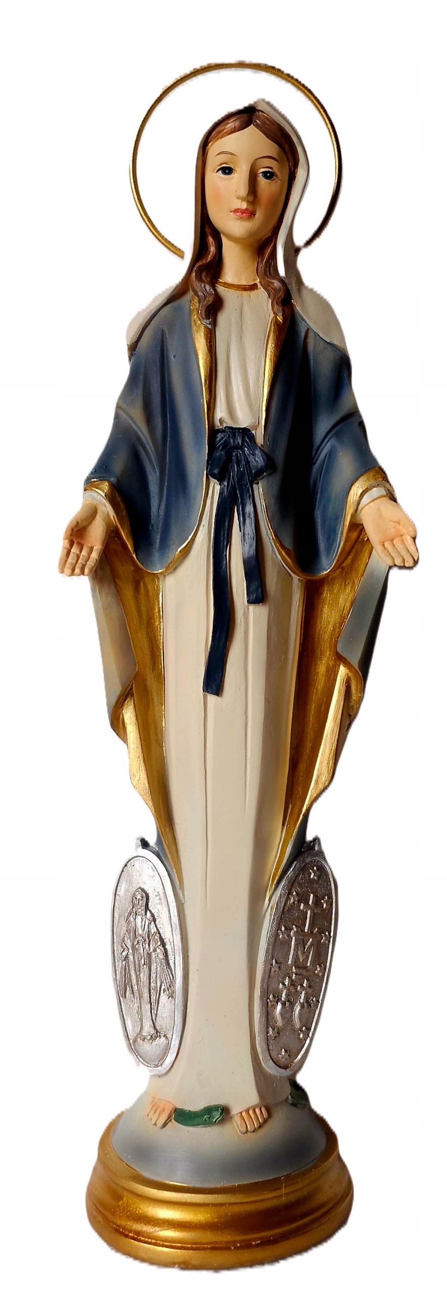 Figurka Panna Mária Madona Nepoškvrnená S Aureolou 32 cm, Ručne Maľovaná