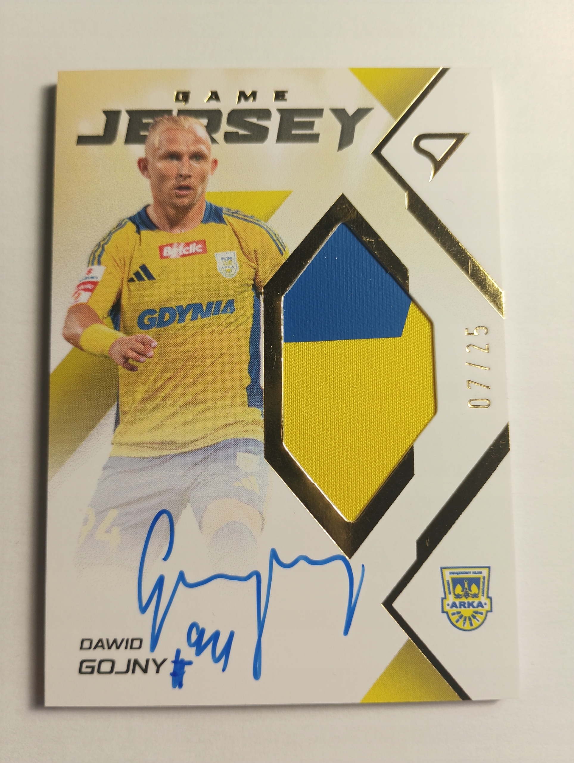 SportZoo 1 Liga 2024/25 Game Jersey Signature Dawid Gojny 07/25