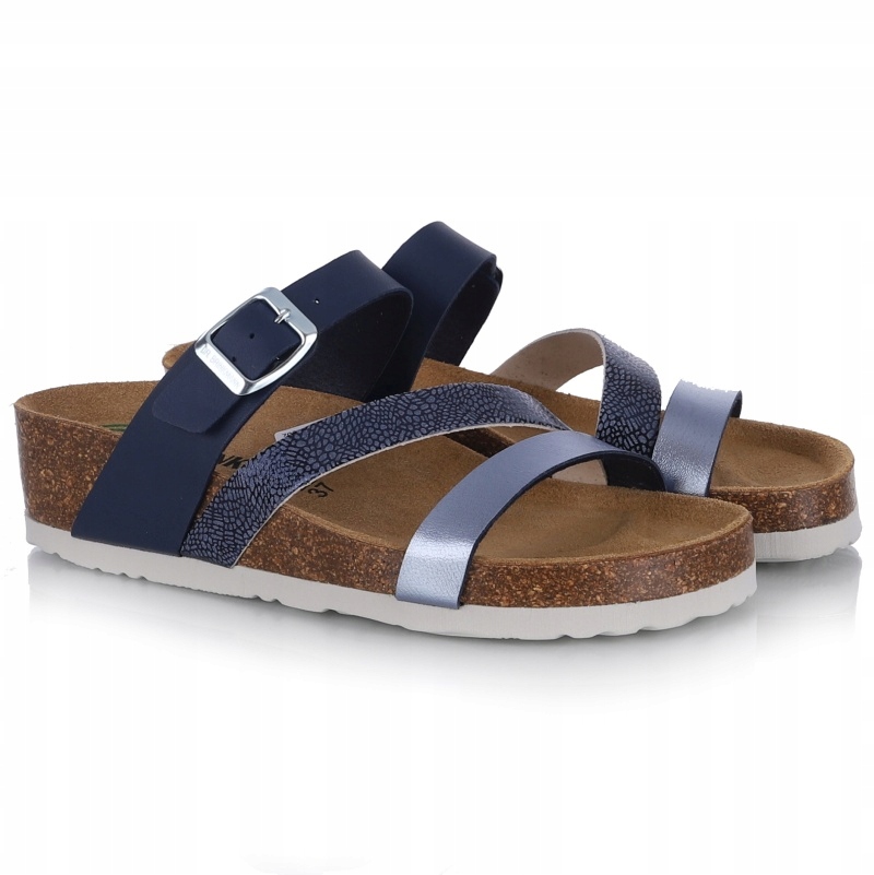 Nazouváky Dr Brinkmann 700753-51 Mittelblau plast Námořnická Modrá VEL..37
