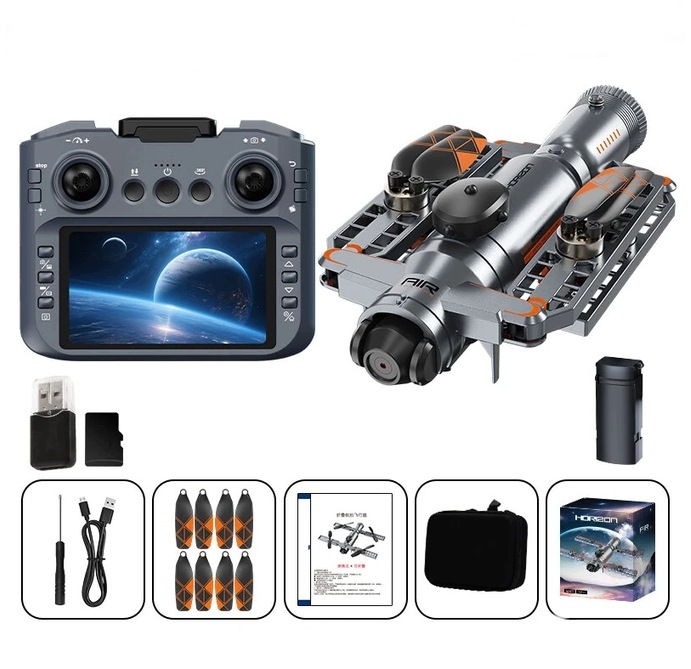 Shrc AE22 Dron WiFi Fpv s LCD obrazovkou Dvojitá Hd kamera Vyhýbání se překážkám