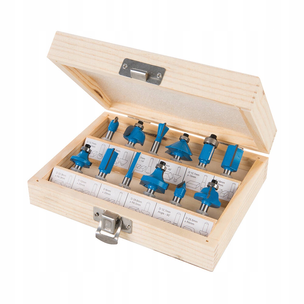 

Zestaw frezów Tct 1/4" 12szt.