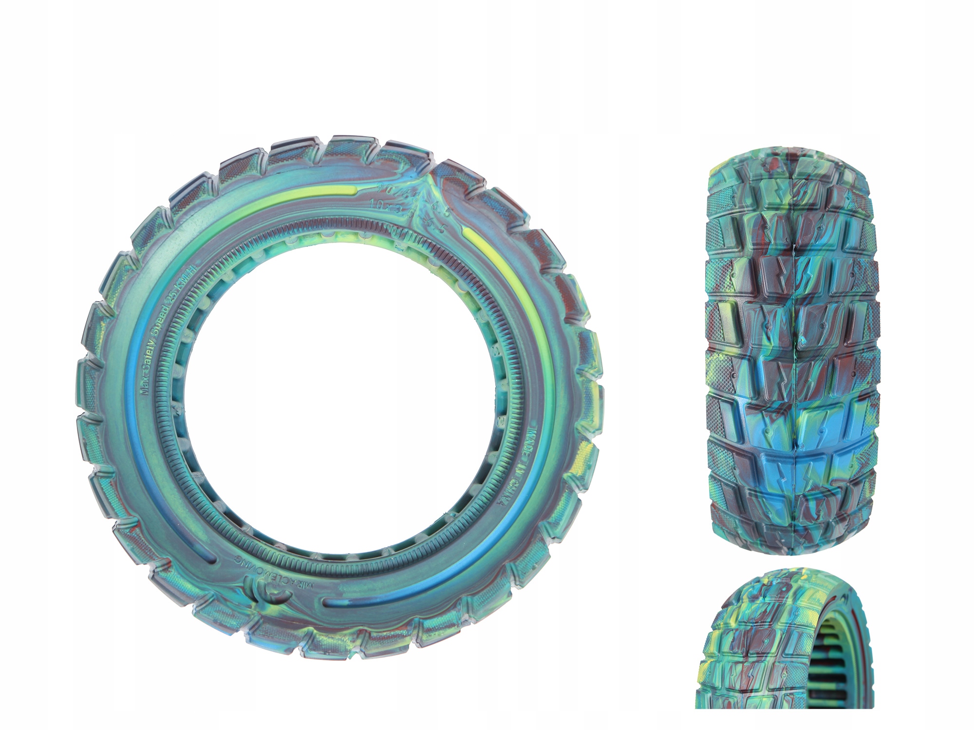 Pneumatika plná 90/65-6.5 Pu Solid multicolor pro 11palcovou koloběžku