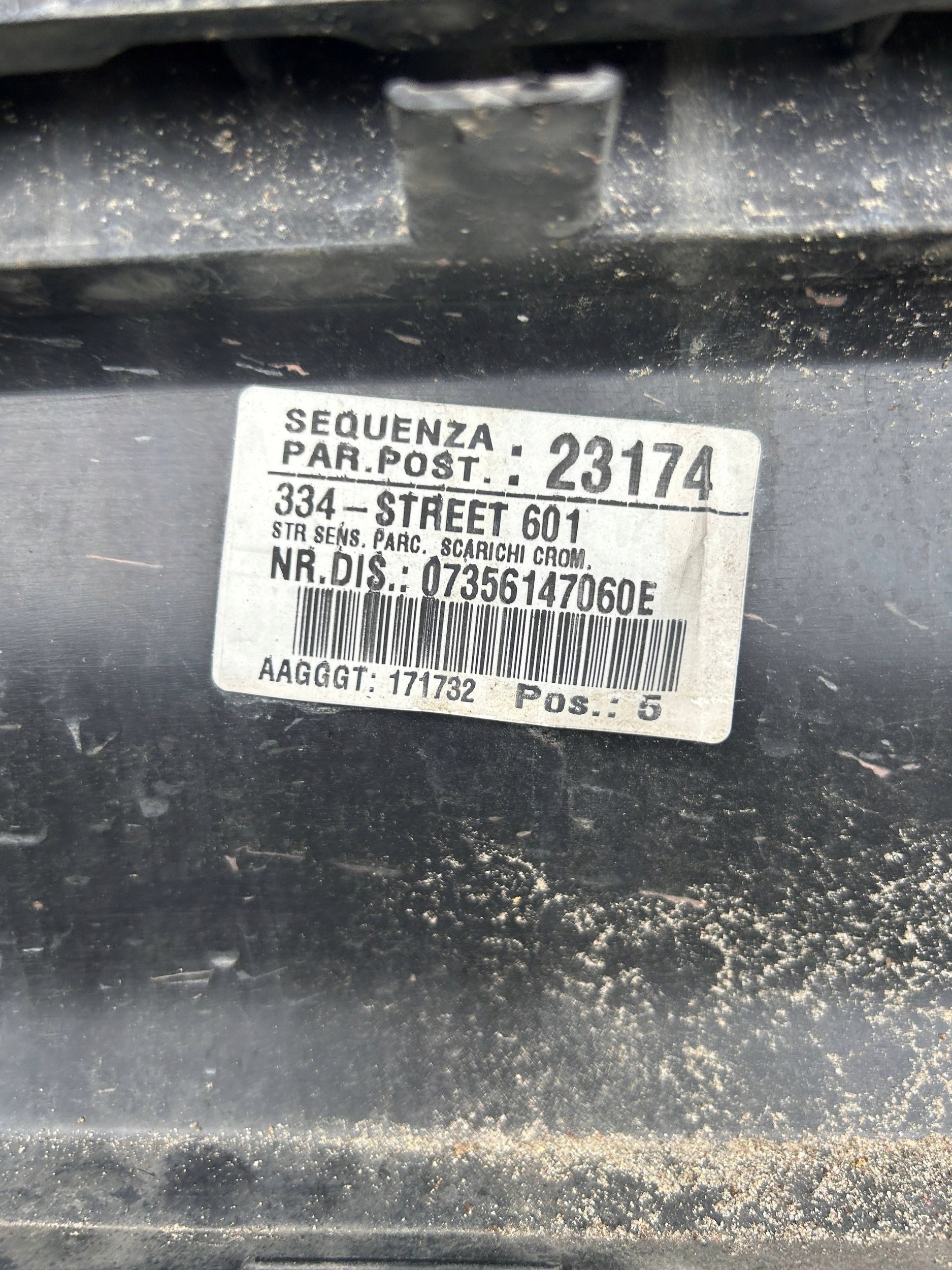 Fiat 500L 14- bumper rear part rear