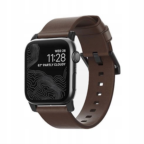Nomad kožený remienok pre Apple Watch 44-49mm Modern Brown/Black…