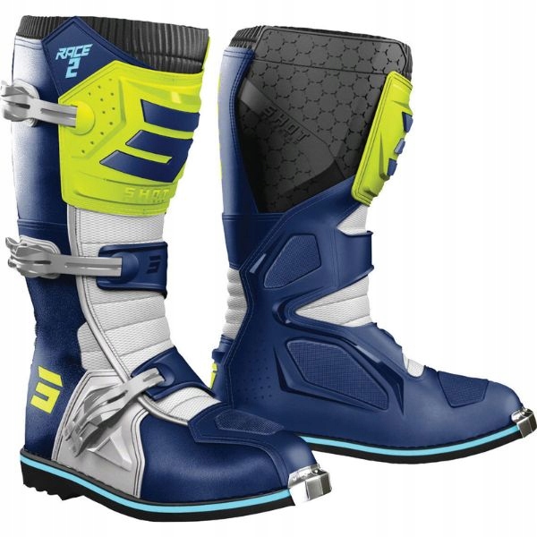 Topánky Na Cross Quada Shot Race 2 Blue/neon Yellow (44) A09-24D1-A07-44