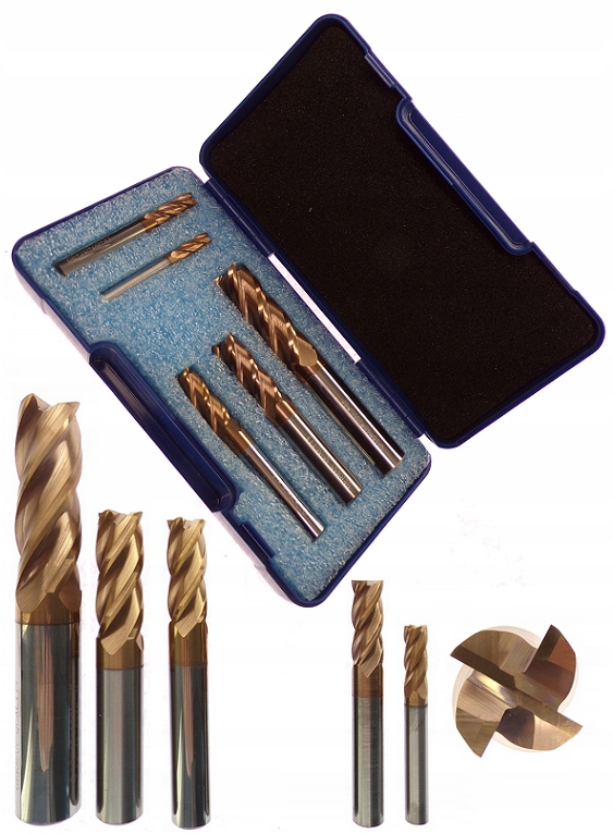 Frez Węglikowy 16mm 12mm 10mm 8mm 6mm 4 Pióra Vhm Zestaw Frezów Węglikowych